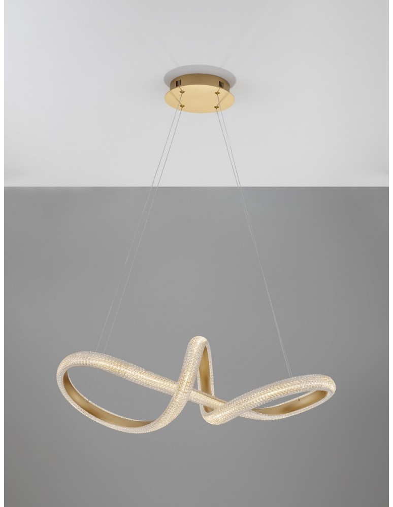 Lampy wiszące - Luces Exclusivas AMECA Wisząca Nowoczesna złoty i odcienie złota 1xLED max 42W 3000K LE42817 - produkt kolory-swiatla.pl 2