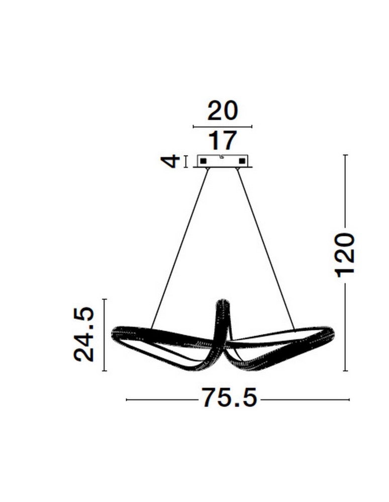 Lampy wiszące - Luces Exclusivas AMECA Wisząca Nowoczesna złoty i odcienie złota 1xLED max 42W 3000K LE42817 - produkt kolory-swiatla.pl 4
