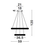 Pendant lamps - Luces Exclusivas AMECA Pendant Modern Gold and Gold Shades 1xLED max 41,5W 3000K LE42818 - product 4