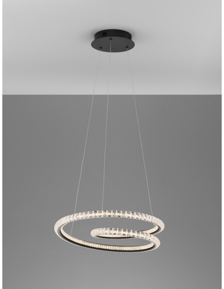 Pendant lamps - Luces Exclusivas TEPIC Pendant Modern Black 1xLED max 45W 3000K LE42819 - product kolory-swiatla.pl 2