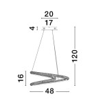 Pendant lamps - Luces Exclusivas TEPIC Pendant Modern Black 1xLED max 45W 3000K LE42819 - product 3
