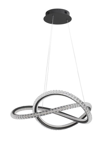 Luces Exclusivas TEPIC Wisząca Nowoczesna czarny 1xLED max 56W 3000K LE42820