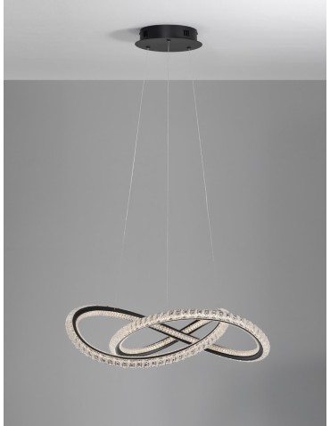 Luces Exclusivas TEPIC Wisząca Nowoczesna czarny 1xLED max 56W 3000K LE42820 - produkt 2