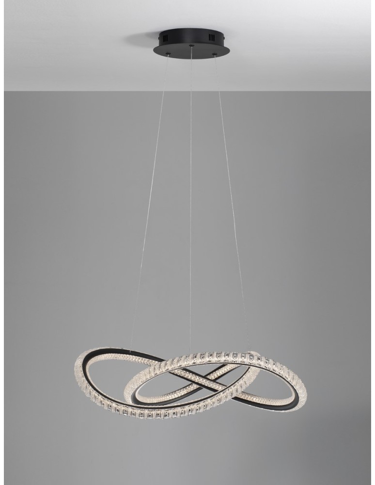Pendant lamps - Luces Exclusivas TEPIC Pendant Modern Black 1xLED max 56W 3000K LE42820 - product kolory-swiatla.pl 2