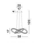 Lampy wiszące - Luces Exclusivas TEPIC Wisząca Nowoczesna czarny 1xLED max 56W 3000K LE42820 - produkt 3