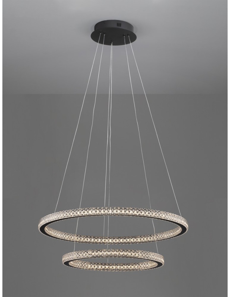 Pendant lamps - Luces Exclusivas TEPIC Pendant Modern Black 1xLED max 54W 3000K LE42821 - product kolory-swiatla.pl 2