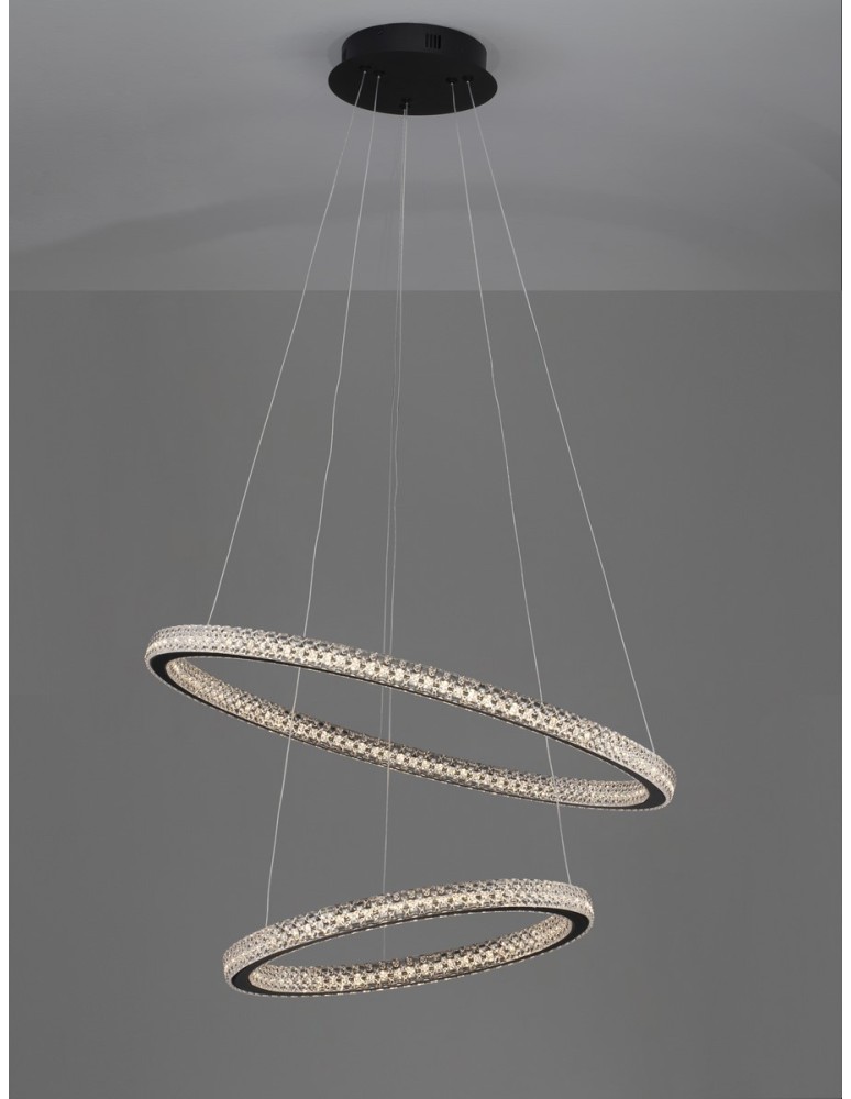 Pendant lamps - Luces Exclusivas TEPIC Pendant Modern Black 1xLED max 54W 3000K LE42821 - product kolory-swiatla.pl 3