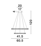 Lampy wiszące - Luces Exclusivas TEPIC Wisząca Nowoczesna czarny 1xLED max 54W 3000K LE42821 - produkt 4