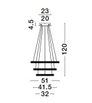Lampy wiszące - Luces Exclusivas TEPIC Wisząca Nowoczesna czarny 1xLED max 69W 3000K LE42822 - produkt 4