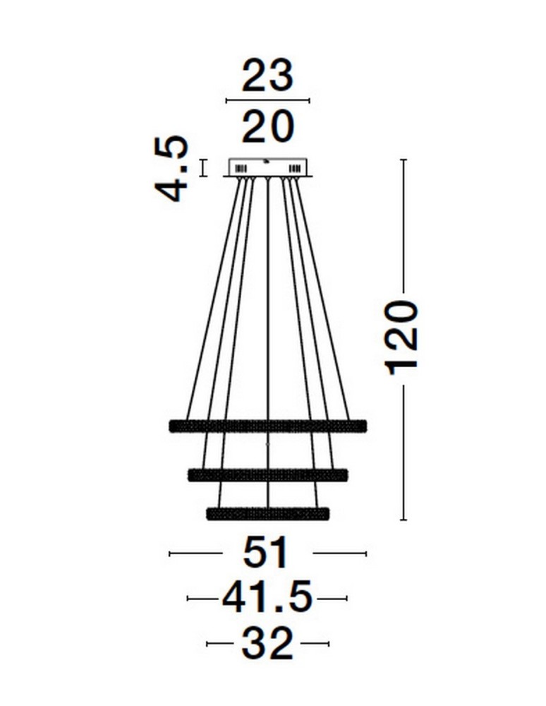 Pendant lamps - Luces Exclusivas TEPIC Pendant Modern Black 1xLED max 69W 3000K LE42822. - product kolory-swiatla.pl 4