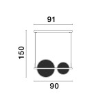 Pendant lamps - Luces Exclusivas TONALA Pendant Modern brown and shades of brown 1xLED max 42W 3000K LE42825 - product 2