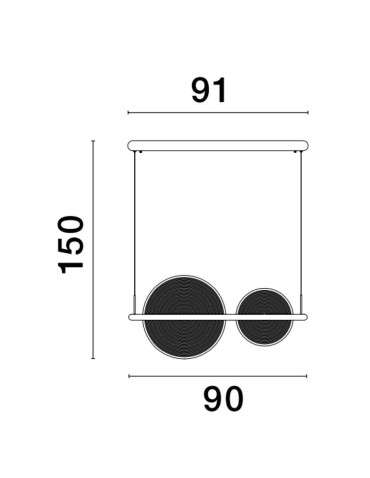 Luces Exclusivas TONALA Wisząca Nowoczesna brązowy i odcienie brązu 1xLED max 42W 3000K LE42825 - produkt 2