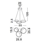 Lampy wiszące - Luces Exclusivas GARCIA Wisząca Nowoczesna złoty i odcienie złota 1xLED max 28W 3000K LE42826 - produkt 3