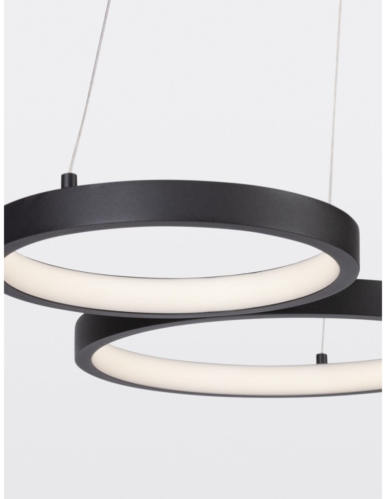 Pendant lamps - Luces Exclusivas GARCIA Pendant Modern Black 1xLED max 28W 3000K LE42827 - product kolory-swiatla.pl 3