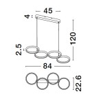 Lampy wiszące - Luces Exclusivas GARCIA Wisząca Nowoczesna złoty i odcienie złota 1xLED max 41W 3000K LE42828 - produkt 4