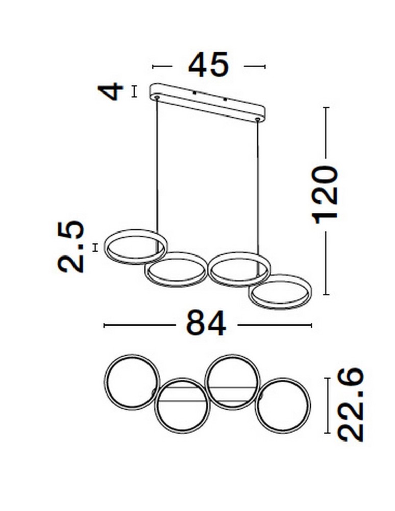 Pendant lamps - Luces Exclusivas GARCIA Pendant Modern Black 1xLED max 41W 3000K LE42829 - product kolory-swiatla.pl 4