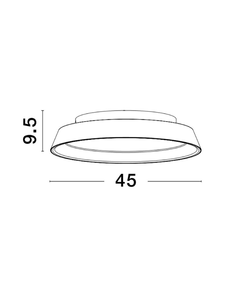 Ceiling lamps - Luces Exclusivas CHALCO Modern Ceiling White 1xLED max 30W 3000K LE42830 - product kolory-swiatla.pl 2