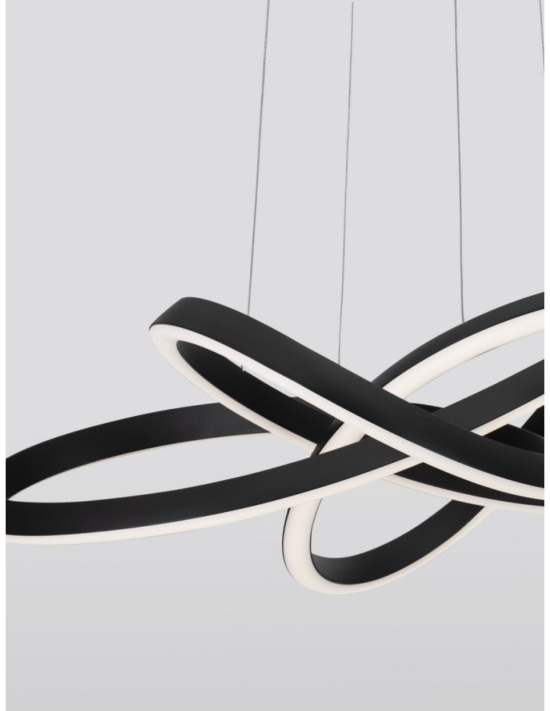 Pendant lamps - Luces Exclusivas CHIAPAS Pendant Modern Black 1xLED max 54W 3000K LE42834 - product kolory-swiatla.pl 3