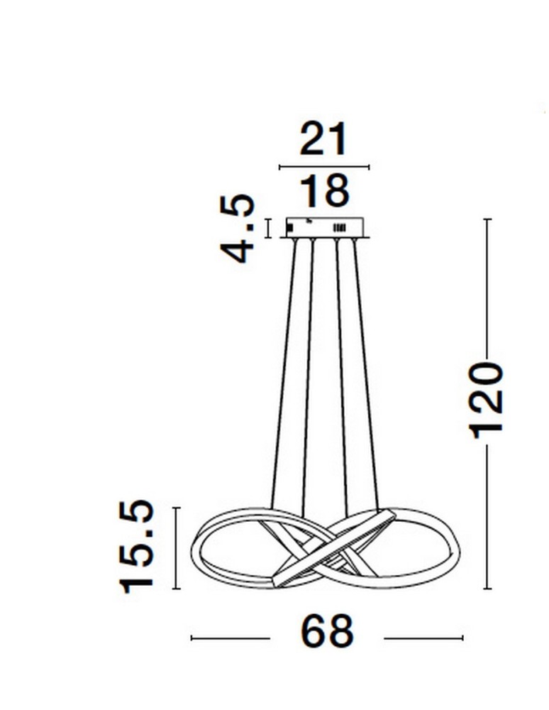 Pendant lamps - Luces Exclusivas CHIAPAS Pendant Modern Black 1xLED max 54W 3000K LE42834 - product kolory-swiatla.pl 4