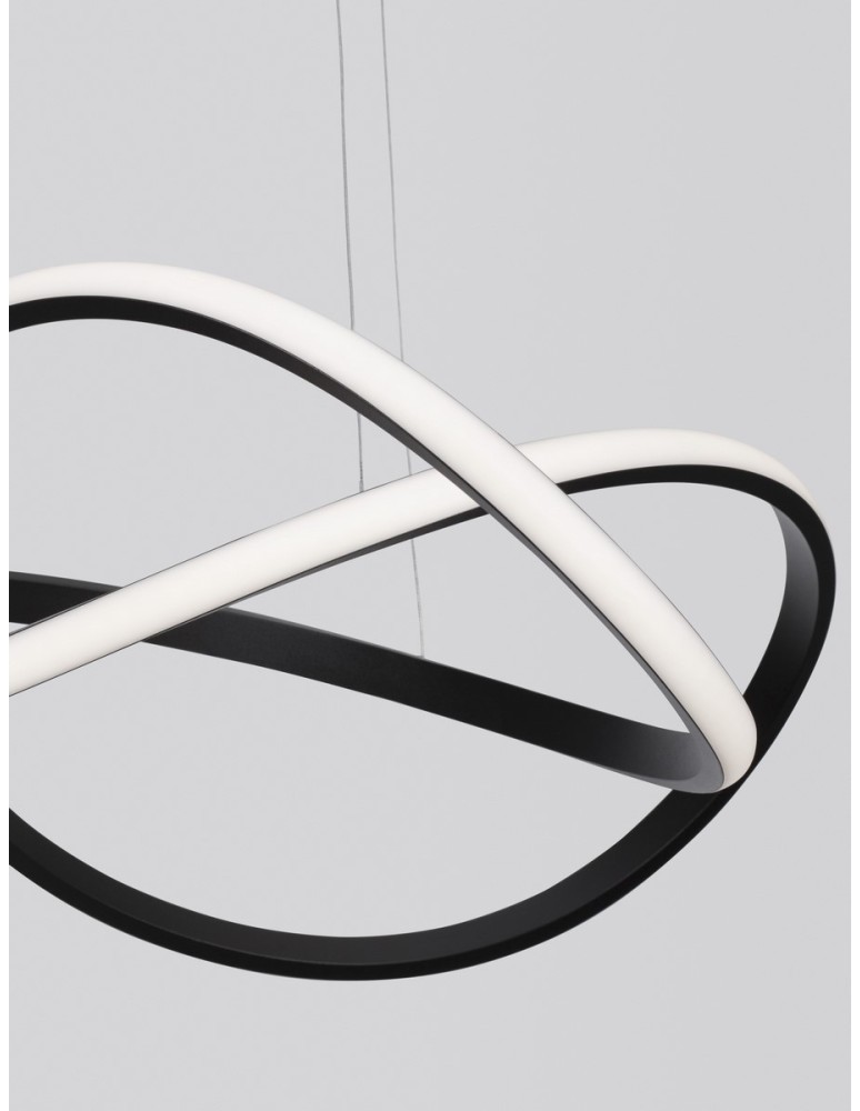 Pendant lamps - Luces Exclusivas CHIAPAS Pendant Modern Black 1xLED max 28W 3000K LE42835 - product kolory-swiatla.pl 2