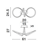 Ceiling lamps - Luces Exclusivas CHIAPAS Modern Ceiling Black 1xLED max 23W 3000K LE42836 - product 3