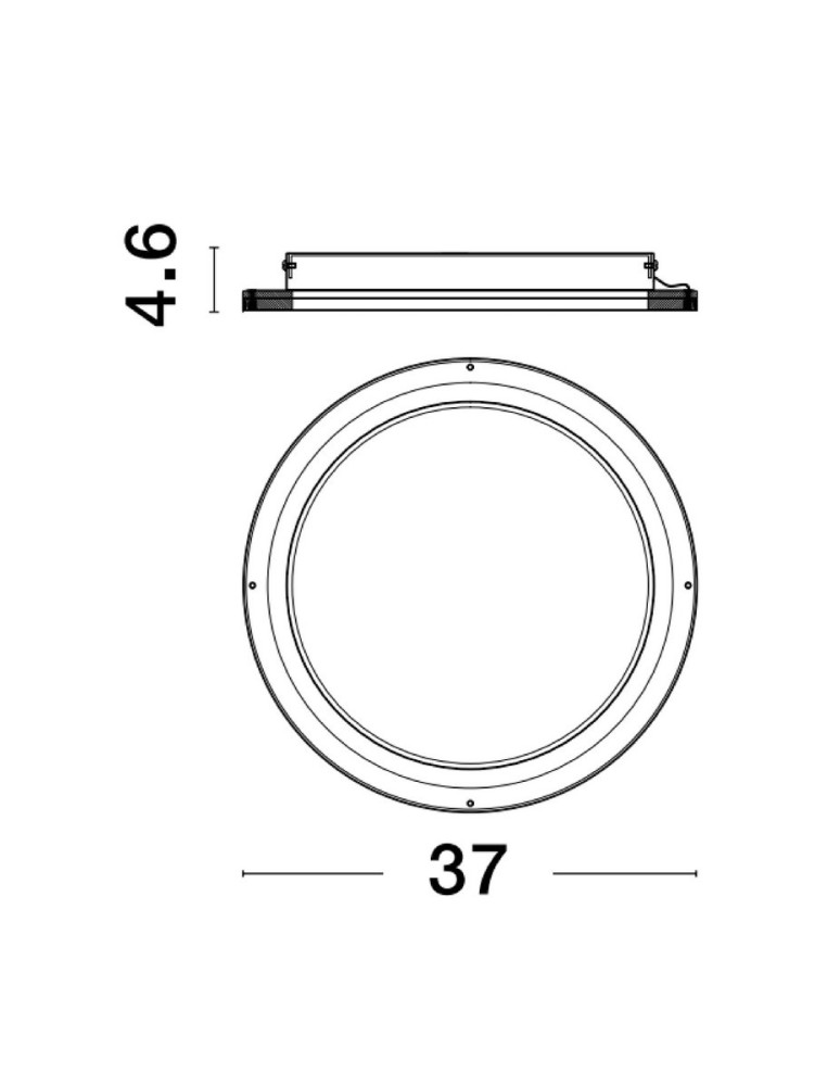 Ceiling lamps - Luces Exclusivas SABINAS Ceiling Modern White 1xLED max 30W 3000K LE42843 - product kolory-swiatla.pl 3