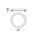 Ceiling lamps - Luces Exclusivas SABINAS Ceiling Modern Black 1xLED max 30W 3000K LE42844 - product 4