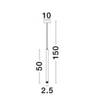 Pendant lamps - Luces Exclusivas TORREON Pendant Modern Black 1xLED max 3W 3000K LE42847 - product 2