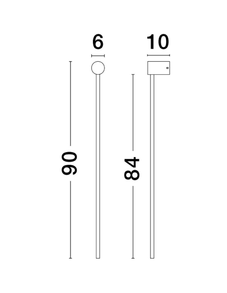 Wall lamps - Luces Exclusivas TECOMAN Wall-mounted Modern Black 1xLED max 25W 3000K LE42850. - product kolory-swiatla.pl 3