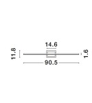 Wall lamps - Luces Exclusivas HIDALGO Wall-mounted Modern Black 1xLED max 21W 3000K LE42862. - product 3