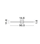 Wall lamps - Luces Exclusivas HIDALGO Wall-mounted Modern White 1xLED max 21W 3000K LE42865. - product 3