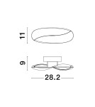 Wall lamps - Luces Exclusivas JALISCO Wall-mounted Modern White 1xLED max 6W 3000K LE42869 - product 2