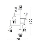 Ceiling lamps - Luces Exclusivas URUAPAN Modern Ceiling Black 5xG9 max 25W LE42883 - product 4