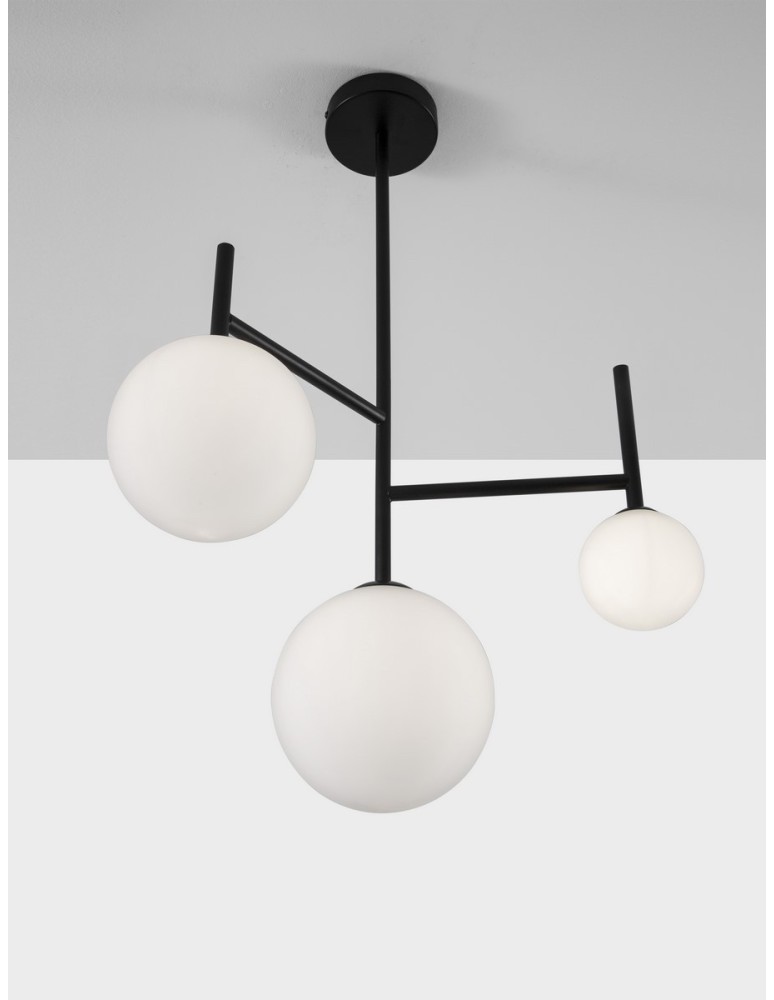 Ceiling lamps - Luces Exclusivas URUAPAN Modern Ceiling Black 3xG9 max 15W LE42884 - product kolory-swiatla.pl 2