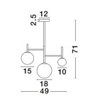 Ceiling lamps - Luces Exclusivas URUAPAN Modern Ceiling Black 3xG9 max 15W LE42884 - product 4