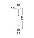 Pendant lamps - Luces Exclusivas URUAPAN Pendant Modern gold and gold shades 1xG9 max 5W LE42891 - product 5