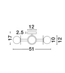 Ceiling lamps - Luces Exclusivas URUAPAN Ceiling Modern Gold and Shades 4xG9 max 20W LE42892 - product 3