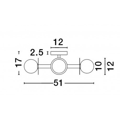 Luces Exclusivas URUAPAN Sufitowa Nowoczesna złoty i odcienie złota 4xG9 max 20W LE42892