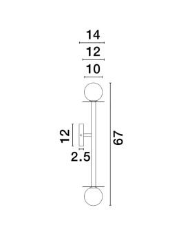 Luces Exclusivas MORELOS Ścienna Nowoczesna czarny 2xG9 max 5W LE42893 - produkt 2