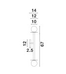 Kinkiety - Luces Exclusivas MORELOS Ścienna Nowoczesna złoty i odcienie złota 2xG9 max 5W LE42894 - produkt 2