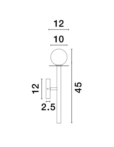 Luces Exclusivas MORELOS Wall-mounted Modern Black 1xG9 max 5W LE42895 - product 2