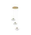 Pendant lamps - Luces Exclusivas NAYARIT Pendant Modern gold and gold shades 3xG9 max 15W LE42900 - product 1