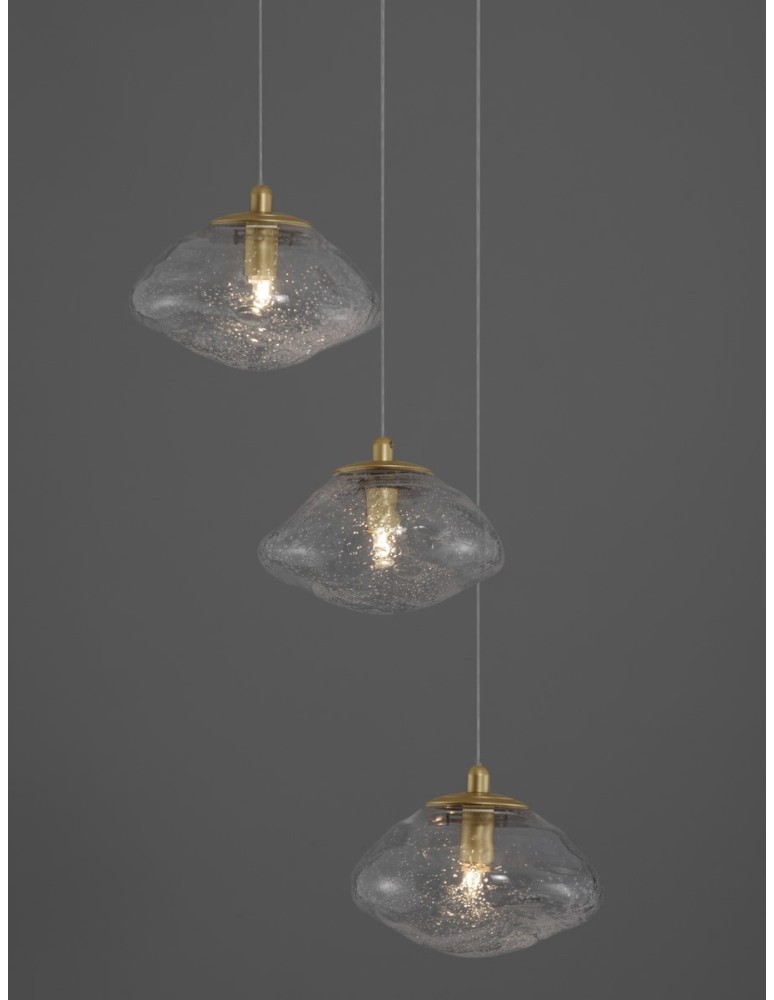 Pendant lamps - Luces Exclusivas NAYARIT Pendant Modern gold and gold shades 3xG9 max 15W LE42900 - product kolory-swiatla.pl 2