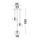 Pendant lamps - Luces Exclusivas NAYARIT Pendant Modern gold and gold shades 3xG9 max 15W LE42900 - product 3