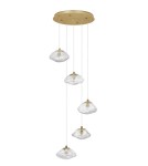Pendant lamps - Luces Exclusivas NAYARIT Pendant Modern gold and gold shades 5xG9 max 25W LE42901 - product 1