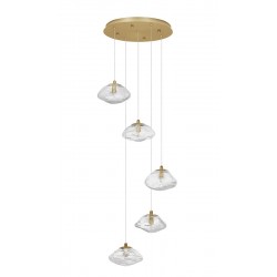 Luces Exclusivas NAYARIT Wisząca Nowoczesna złoty i odcienie złota 5xG9 max 25W LE42901