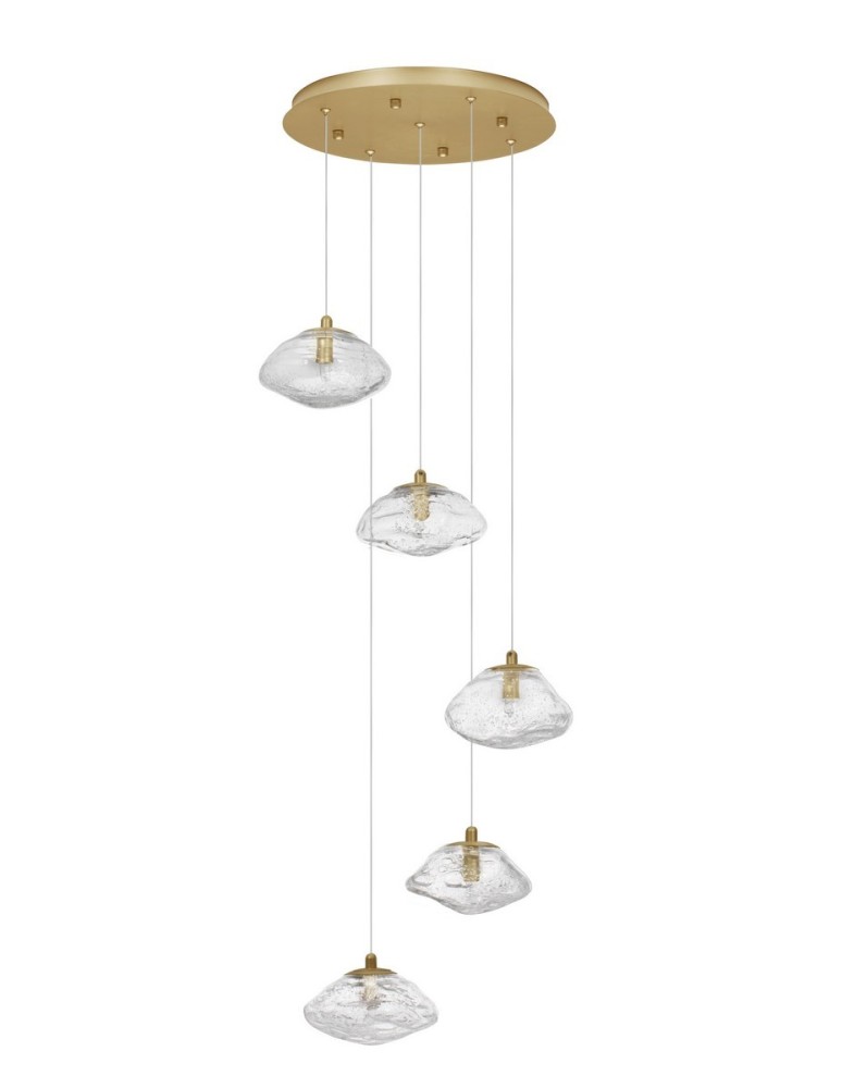 Pendant lamps - Luces Exclusivas NAYARIT Pendant Modern gold and gold shades 5xG9 max 25W LE42901 - product kolory-swiatla.pl 1