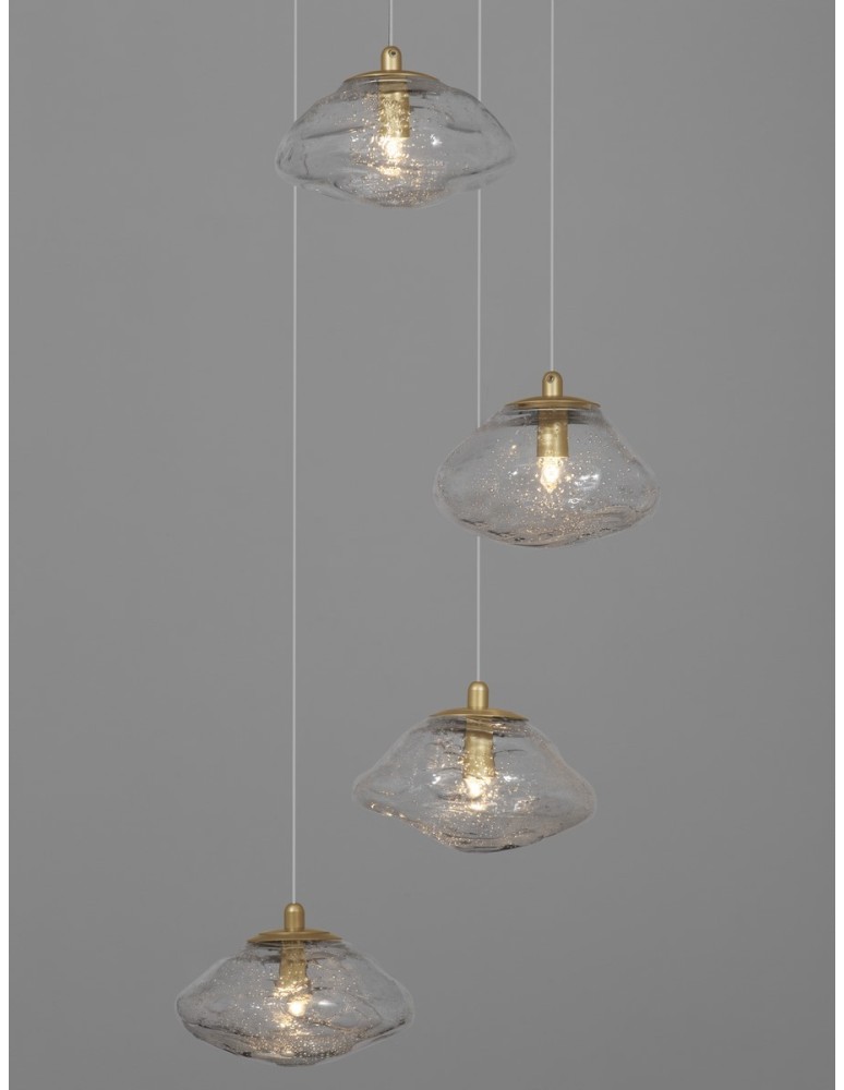 Pendant lamps - Luces Exclusivas NAYARIT Pendant Modern gold and gold shades 5xG9 max 25W LE42901 - product kolory-swiatla.pl 2