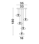 Pendant lamps - Luces Exclusivas NAYARIT Pendant Modern gold and gold shades 5xG9 max 25W LE42901 - product 3