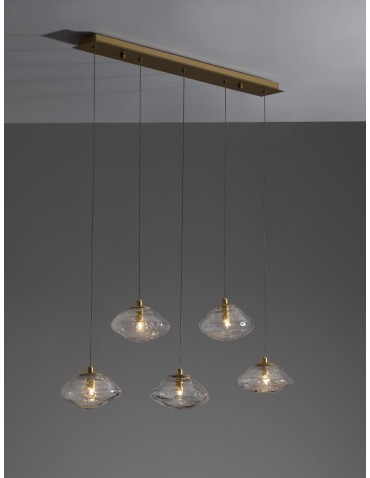 Luces Exclusivas NAYARIT Pendant Modern gold and gold shades 5xG9 max 25W LE42902 - product 2